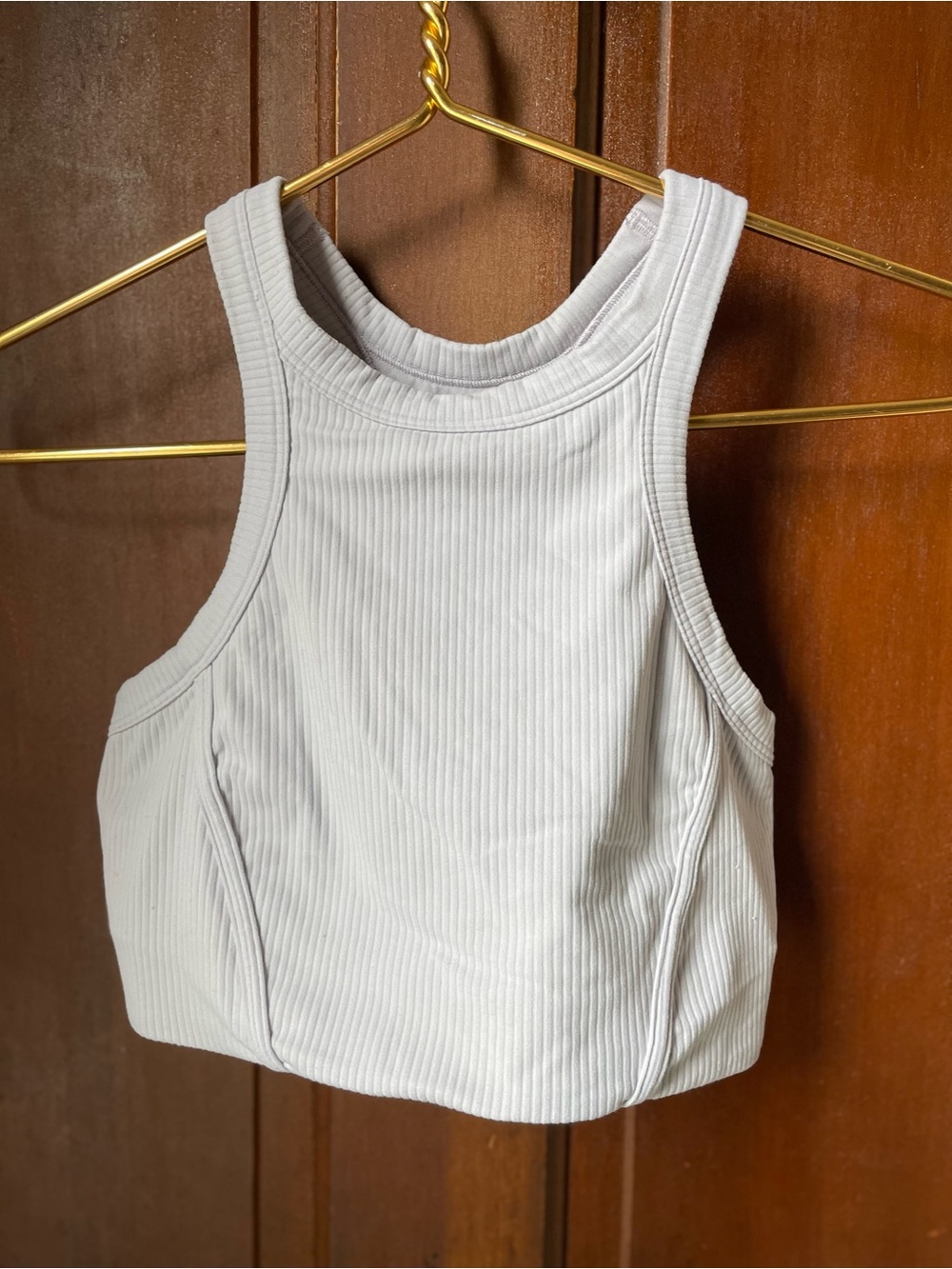 Lululemon women's size 8 light purple cropped athletic tank top